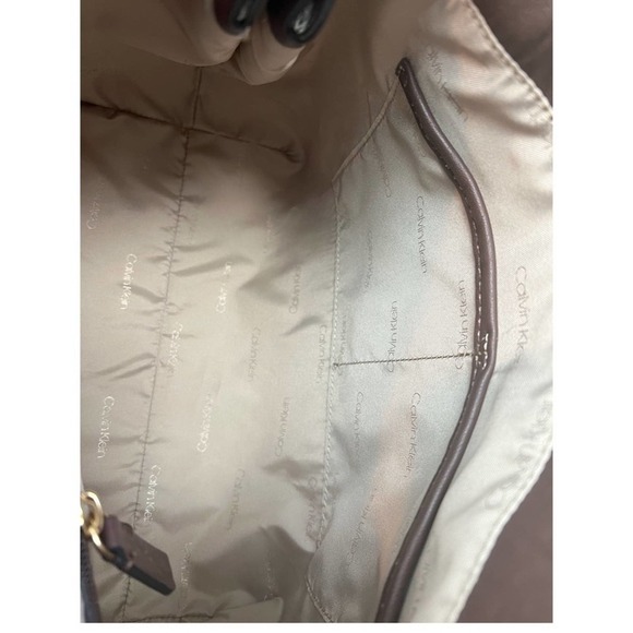 Calvin Klein Brown vegan leather handbag #019 - Picture 7 of 10